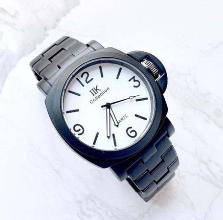 Orologio-Da-Polso-Ik-Collection-Uomo-Analogico-Quarzo-Grande-Nero-Fondo-Bianco