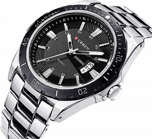Orologio-Da-Polso-Uomo-Design-Business-Curren-8110g-Analogico-Quadrante-Nero