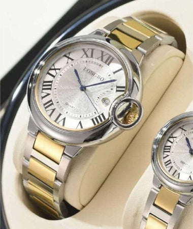 Orologio-Da-Polso-Uomo-Donna-Longbo-80771-Quarzo-Data-Impermeabile-Silver-Dorato