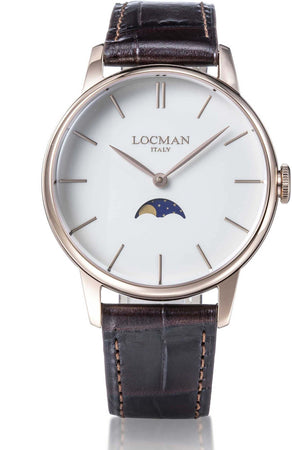 Locman 1960 orologio uomo fasi lunari classico cassa PVD rosa