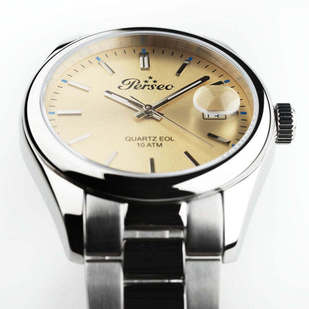 Orologio uomo Perseo Moderno quadrante champagne stile retrò 10 ATM