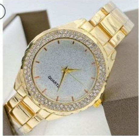 Orologio-Da-Polso-Zcc-20-Donna-Quarzo-Acciaio-Moda-Brillantinato-Dorato-Silver