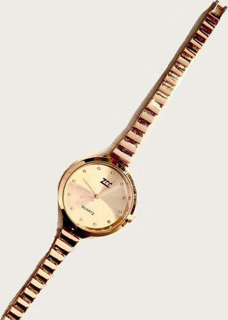 Orologio-Da-Polso-Zcc-Donna-Analogico-Al-Quarzo-Acciaio-Moderno-Fashion-Oro-Rosa