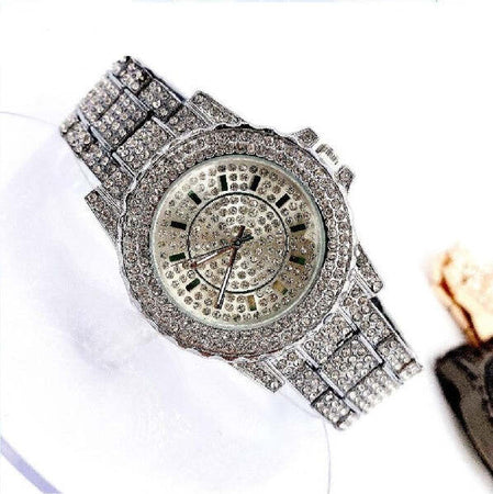 Orologio-Da-Polso-Zcc-Donna-Quarzo-Acciaio-Analogico-Moda-Brillantinato-Silver