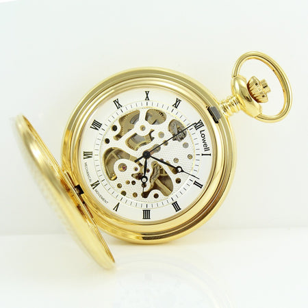 Orologio da tasca dorato meccanico carica manuale