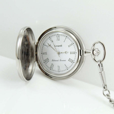 Orologio da tasca Lowell movimento meccanico a carica manuale cassa decorata con smalto rosso