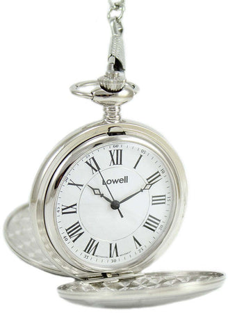 Orologio da tasca Lowell carica manuale doppia cassa fondello interno per incisione