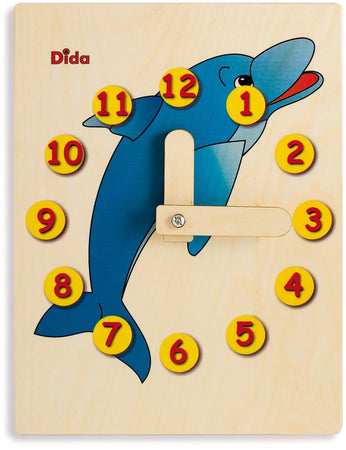 Orologio Didattico Delfino Bambini per Imparare a Leggere Le Ore