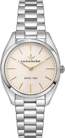 Orologio-LUCIEN-ROCHAT-donna-Mademoiselle-Diamond-acciaio-/-beige