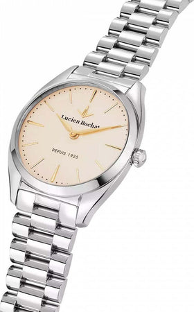 Orologio-LUCIEN-ROCHAT-donna-Mademoiselle-Diamond-acciaio-/-beige