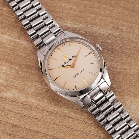 Orologio-LUCIEN-ROCHAT-donna-Mademoiselle-Diamond-acciaio-/-beige
