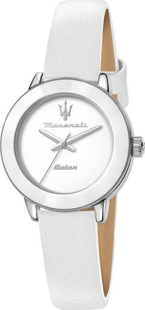 Orologio-MASERATI-donna-Successo-Solar-pelle-bianco