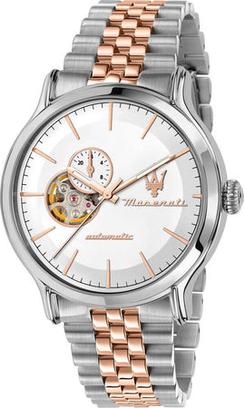 Orologio-MASERATI-uomo-Epoca-automatico-acciaio-bicolore-/-bianco