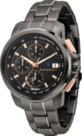 Orologio-MASERATI-uomo-Successo-Solar-cronografo-acciaio-gin