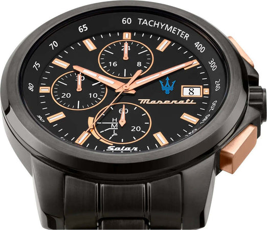 Orologio-MASERATI-uomo-Successo-Solar-cronografo-acciaio-gin