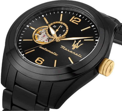 Orologio-MASERATI-uomo-Traguardo-Ceramic-Automatico-nero