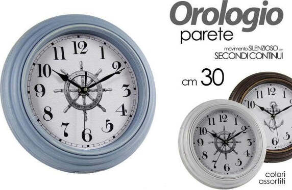 Orologio-Parete-Tondo-In-Plastica-30-Cm-Vari-Colori-Assortiti-Shabby-Chic-774652