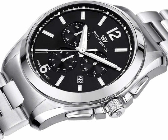 Orologio-PHILIP-WATCH-uomo-Amalfi-cronografo-acciaio-/-nero