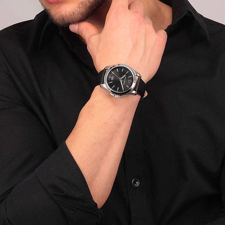 Orologio-PHILIP-WATCH-uomo-Amalfi-datario-pelle-nero