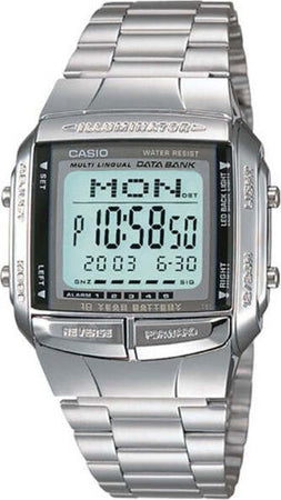 Orologio-Polso-Casio-Db-360-1adf-Digitale-Databank-Unisex-Acciaio-Classic