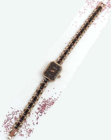 Orologio-Polso-Yaki-Donna-Analogico-Quarzo-Acciaio-Moda-Oro-Rosa-Nero-Bracciale