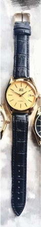 Orologio-Polso-Zcc-Z003-Uomo-Analogico-Automatico-Data-Elegante-Pelle-Nero-Dorato