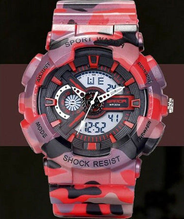 Orologio Sportivo Sanda Uomo Resistente Acqua Cronografo Camouflage Rosso Moda/Uomo/Orologi/Orologi da polso Trade Shop italia - Napoli, Commerciovirtuoso.it