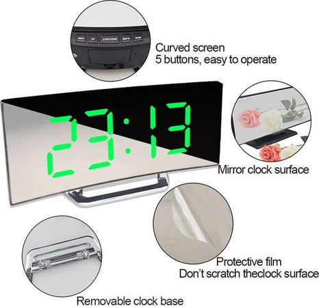 Orologio-Sveglia-Digitale-Con-Datario-Termometro-Display-A-Specchio-Da-Tavolo