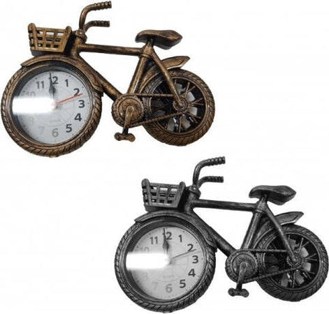 Orologio-Sveglia-Tavolo-Forma-Bicicletta-Bike-Cestino-Analogica-Allarme-Casa