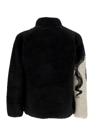 OCTOPUS Orsetto Uomo Side Sherpa Zip Neck Black da uomo