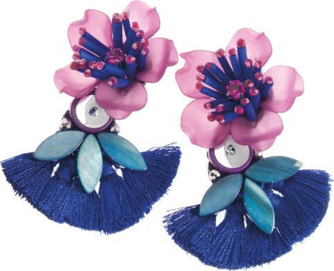 OTTAVIANI ORECCHINI PENDENTI CRISTALLI E PERLE DI VETRO COLORE FUCSIA Moda/Donna/Gioielli/Orecchini Scontolo.net - Potenza, Commerciovirtuoso.it
