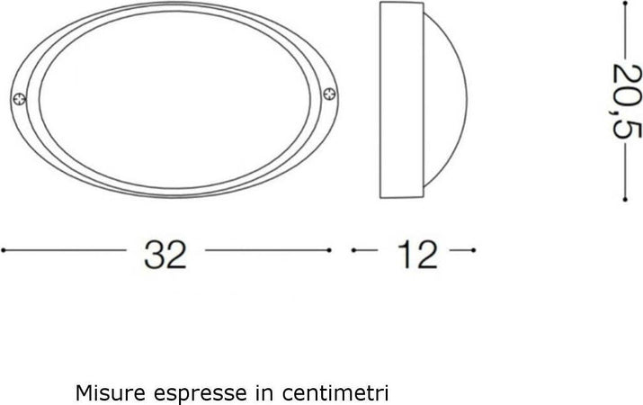 OUTLET-Applique-moderno-Ideal-Lux-MIKE-AP1-BIG-061818-E27-LED-IP54-lampada-parete