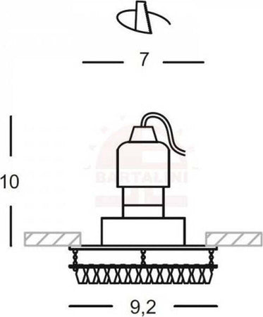 OUTLET-Faretto-classico-Gea-Luce-GFA103-GU10-LED-incasso-cartongesso-metallo-vetro