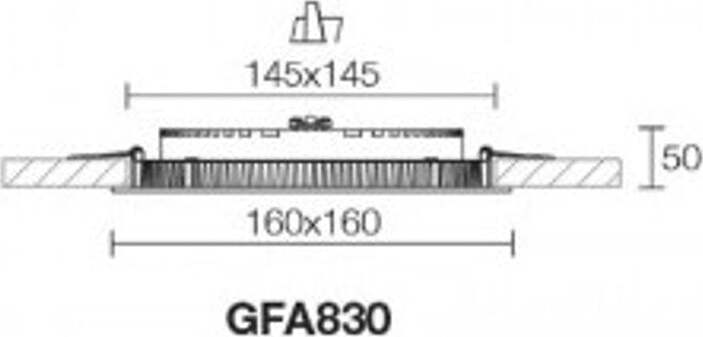 OUTLET-Faretto-incasso-Gea-led-GFA830-N-modulo-led-12W-4000°K-cartongesso-lampada-soffitto