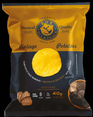 Pacchetto di patatine al tartufo 40g gluten free e senza olio di palma