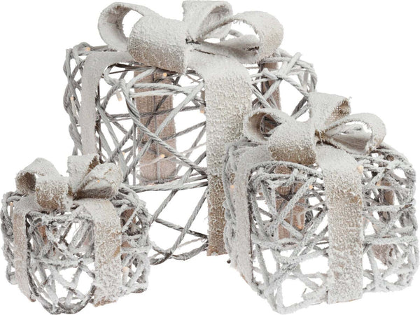 Pacchi regalo con telaio in metallo con led per decorazioni natalizie set 3 Casa e cucina/Decorazioni per interni/Addobbi e decorazioni per ricorrenze/Decorazioni natalizie/Luci natalizie/Catene luminose per esterni MagiediNatale.it - Altamura, Commerciovirtuoso.it