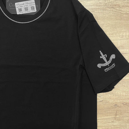 Cesare Paciotti T-Shirt in Cotone Elastico Sailor S30
