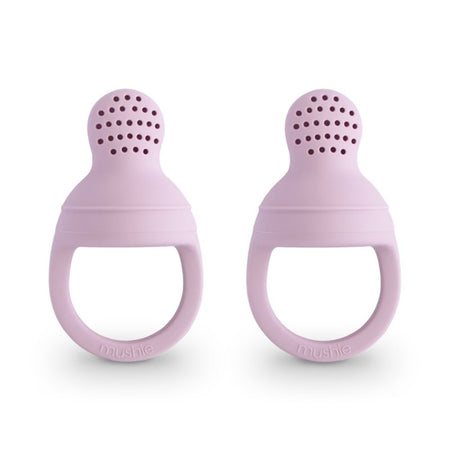 Set 2 Pz Succhietto Mangiafrutta Mushie Silicone