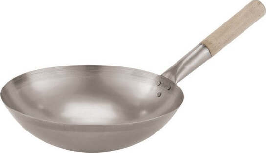 Padella-Wok-In-Ferro-Cucina-Orientale-Professionale-Cinese-Giapponese-30cm