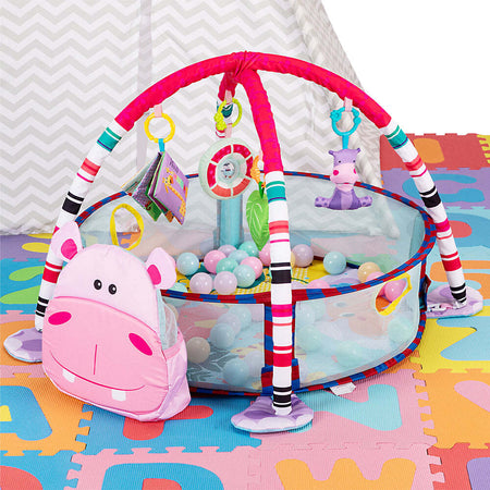 Palestrina-Box-Tappeto-Neonato-Bambino-Maialino-con-Recinto-Palline-Idea-Regalo