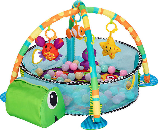 Palestrina-Box-Tappeto-Neonato-Bambino-Tartaruga-Fitch-Baby-con-Recinto-Palline