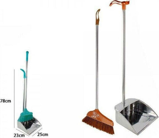 Paletta-In-Alluminio-Acciaio-78-X-23-X-25-Cm-+-Scopa-Pulizia-Casa-Ufficio-69549