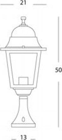 Paletto-Da-Cancello-Contemporaneo-Quadrata-Alluminio-E-Vetro-Nero-1-Luce-E27