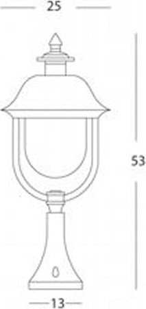 Paletto-Da-Cancello-Contemporaneo-Rustica-Alluminio-E-Metallo-Ruggine-1-Luce-E27