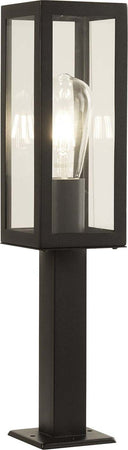 Paletto-Da-Esterno-Contemporaneo-Scatola-Acciaio-Nero-Trasparente-1-Luce-E27