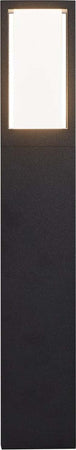 Paletto-Da-Esterno-Moderno-Viale-Alluminio-Nero-Policarbonato-1-Luce-Gu10-45Cm