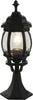 Paletto-Da-Esterno-Rustico-Country-Bel-Aire-Alluminio-Nero-Vetro-1-Luce-E27
