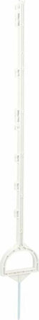 Paletto in plastica bianco con occhielli e staffa per piede altezza 114 cm