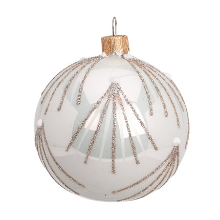 Palline per albero di Natale, in Vetro, con glitter, Ø 100 mm, 6 pezzi