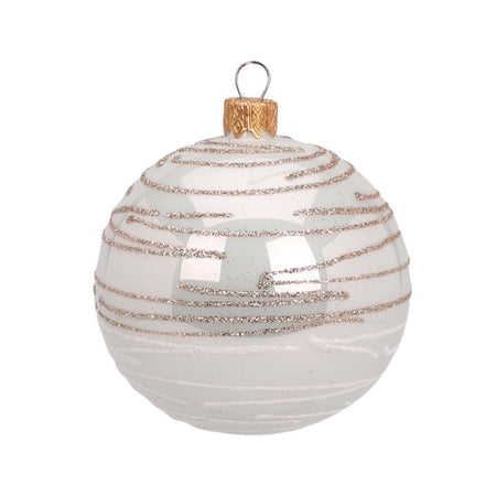 Palline per albero di Natale, in Vetro, con glitter, Ø 100 mm, 6 pezzi